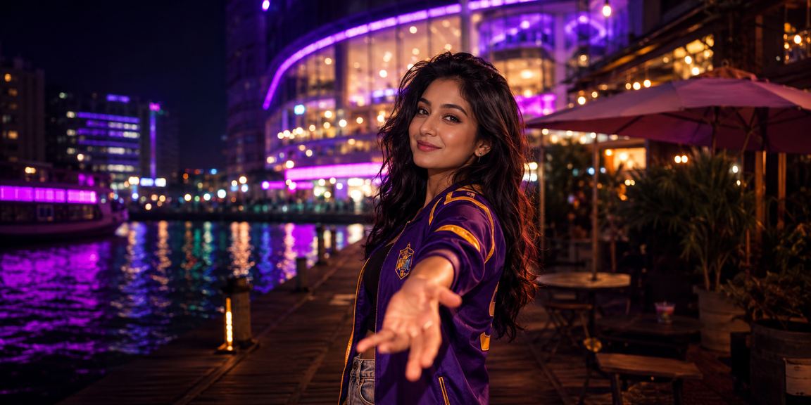 ঢাকায় নিয়ন আলোয় ক্রিকেট বেটিং উপভোগ করছেন একজন খেলোয়াড়